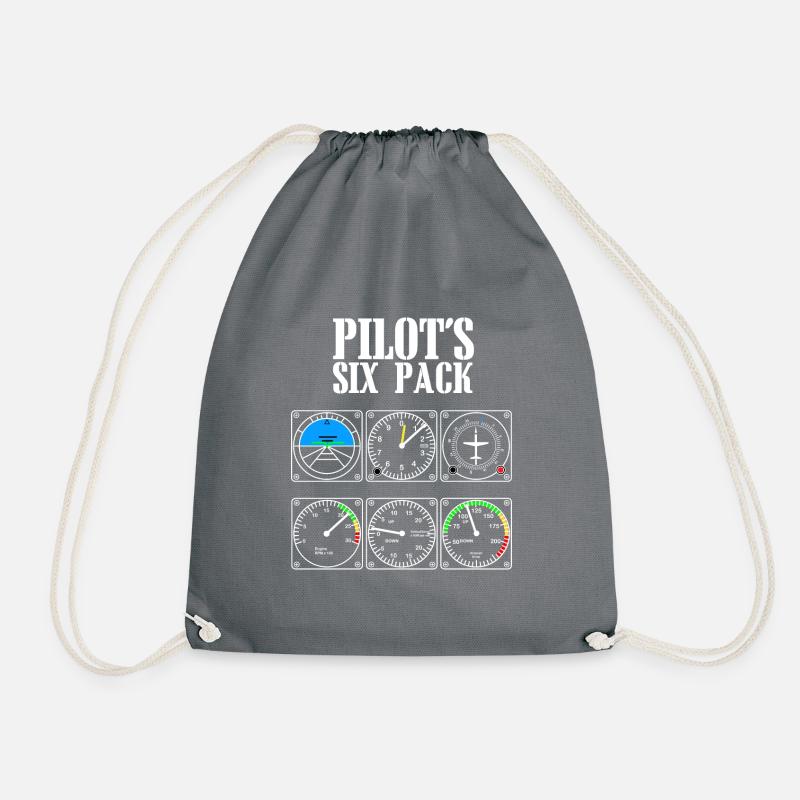 pilot - Drawstring Bag - grey