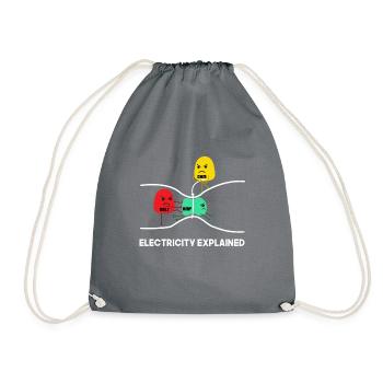 Électricien électricien électricien artisan - Sac de sport léger - gris - Devant