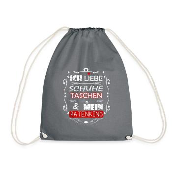 J'aime ma filleule - tante marraine enfants - Sac de sport léger - gris - Devant