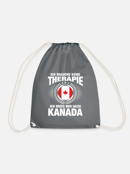 Kanada Spruch Urlaub Liebe Geschenk Auswandern - Turnbeutel - Grau