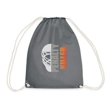 Eishockey Torwart Design - Turnbeutel - Grau - Vorne