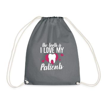 Dentiste La dent est mon amour - Sac de sport léger - gris - Devant
