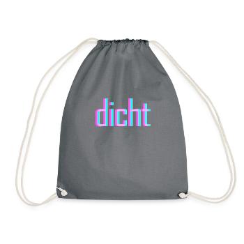 Hacke Dicht Rave Techno Goa Saufen Acid Berlin - Turnbeutel - Grau - Vorne