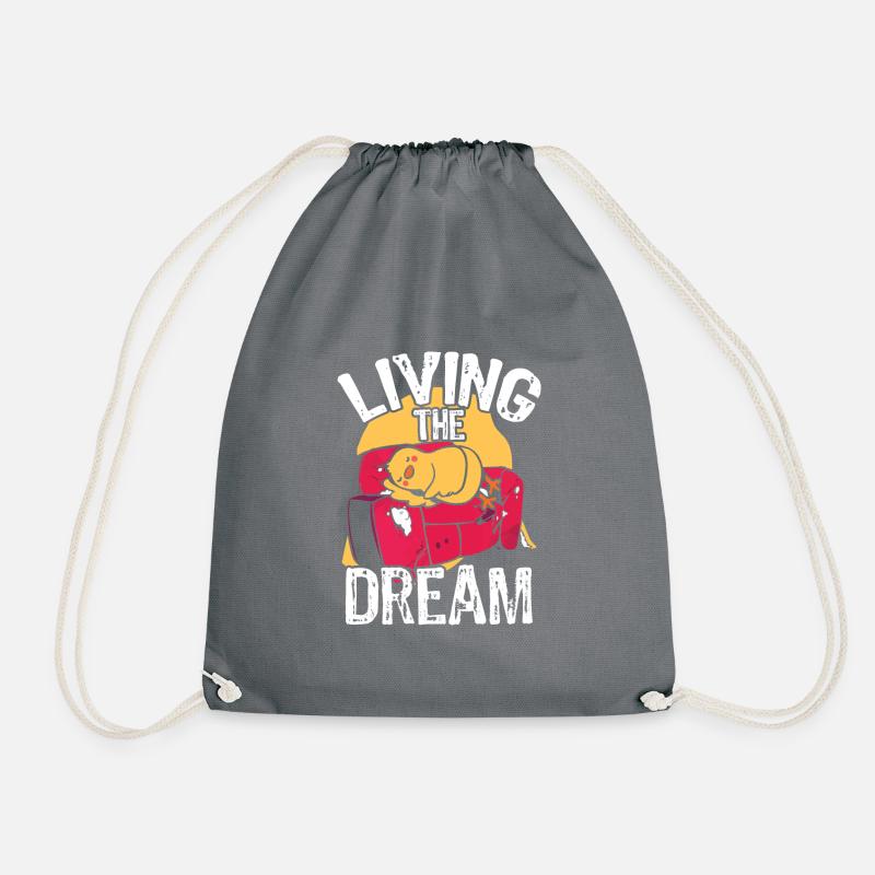 Sleeping duck dream - Drawstring Bag - grey