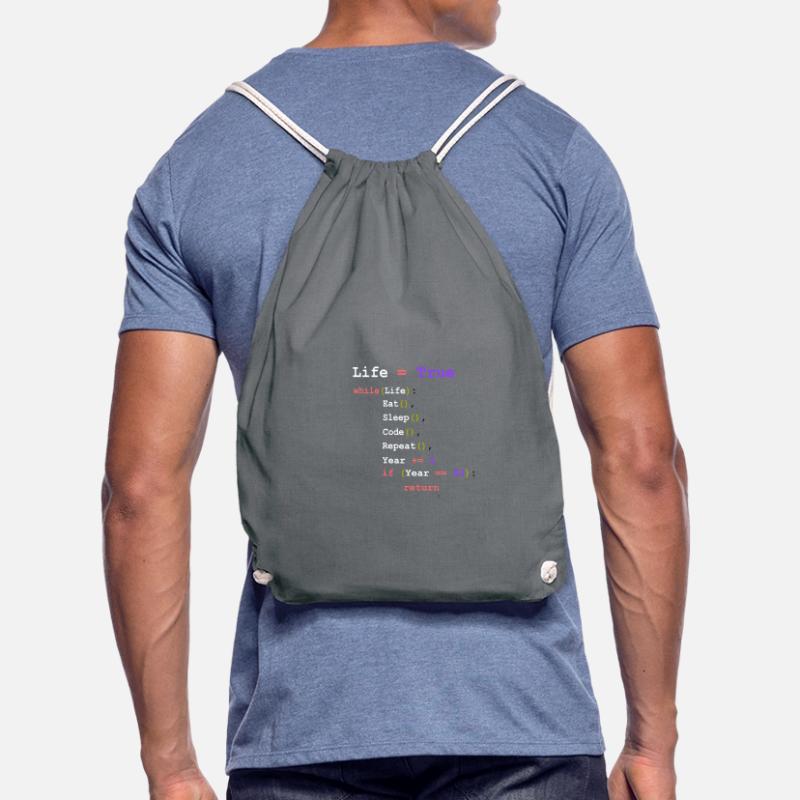 Eat Sleep Code Repeat - Programmierer Turnbeutel