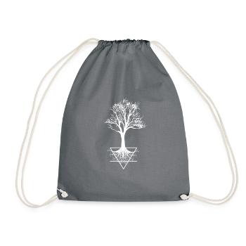 Baum des Lebens Geschenk der spirituellen Esoterik - Turnbeutel - Grau - Vorne