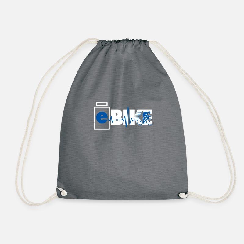 Batterie EBike Elektrofahrrad Pedelec Geschenk - Turnbeutel - Grau
