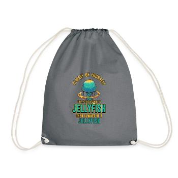 Jellyfish costume funny cnidarians jellyfish - Drawstring Bag - grey - Front