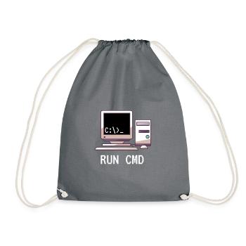 Console Funny Nerd Run CMD - Sac de sport léger - gris - Devant