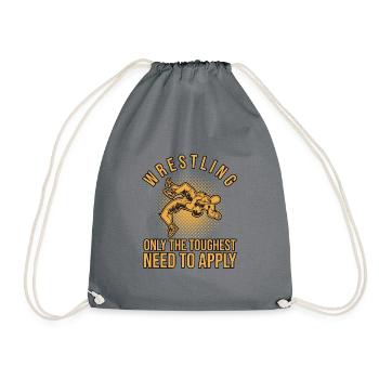 Wrestler Martial Arts Wrestling Wrestler Wrestling - Drawstring Bag - grey - Front