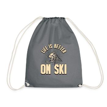 Ski Sports d'hiver vacances hiver après ski cadeau - Sac de sport léger - gris - Devant