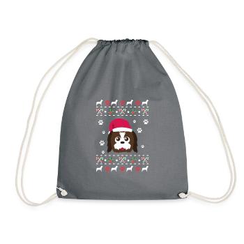 Noël Santa Shih tzu - Sac de sport léger - gris - Devant