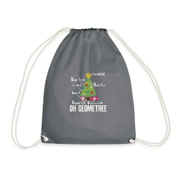 Noël Math GeomeTree - Sac de sport léger - gris - Devant