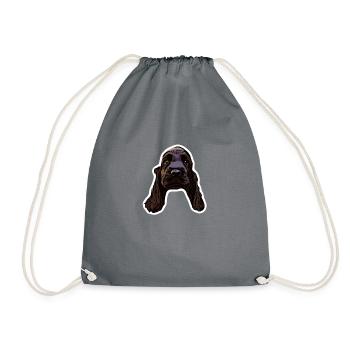 Cocker spaniel chiot mignon chien - Sac de sport léger - gris - Devant