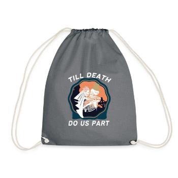 Couple Skeleton Til' Death Do Us Part - Drawstring Bag - grey - Front
