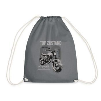 Legendary since 1961 60th birthday biker, motorcycle - Drawstring Bag - grey - Front