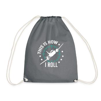 Funny Aircraft Aviation How I Roll - Sac de sport léger - gris - Devant