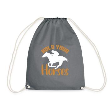 pferde horse - Turnbeutel - Grau - Vorne