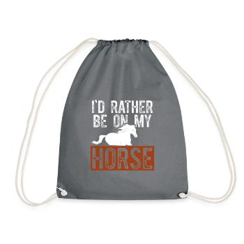 chevaux rigolo - Sac de sport léger - gris - Devant