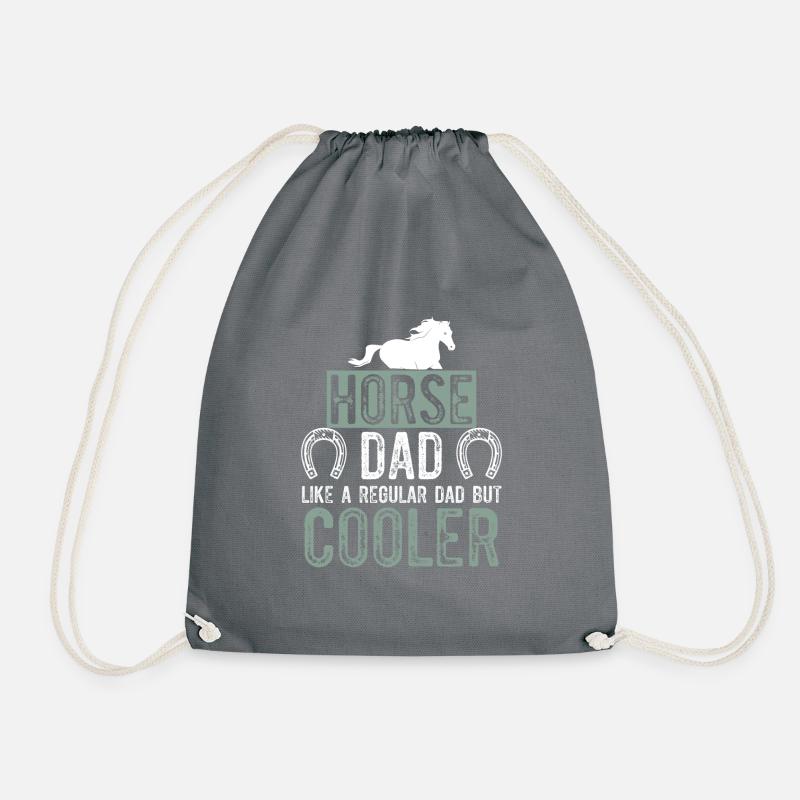 pferde dad papa - Turnbeutel - Grau