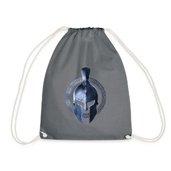 spartan helm symbol krieger gladiator - Turnbeutel - Grau - Vorne