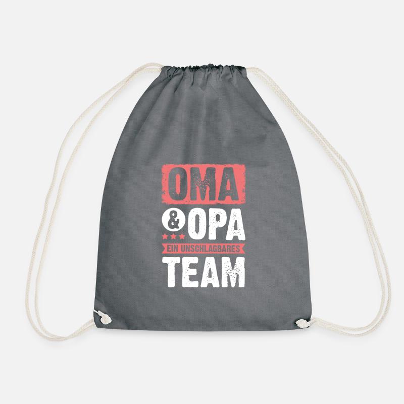 oma und opa team - Turnbeutel - Grau