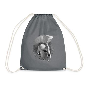 casque spartiate symbole sparte - Sac de sport léger - gris - Devant