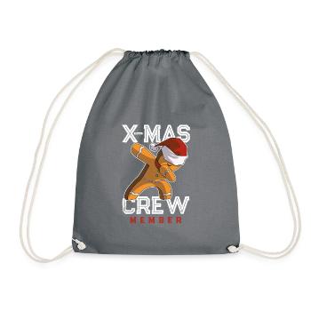lebkuchenmann xmas crew - Turnbeutel - Grau - Vorne