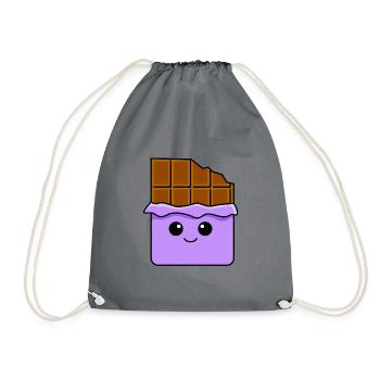 Chocolate Comic - Drawstring Bag - grey - Front