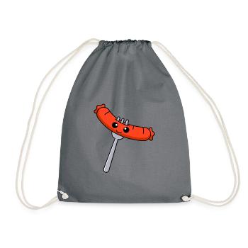 Bande dessinée saucisses - Sac de sport léger - gris - Devant
