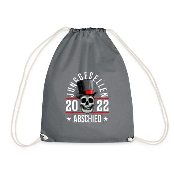 junggesellen abschied totenkopf 2022 - Turnbeutel - Grau - Vorne