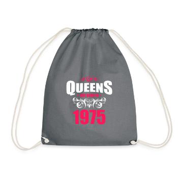 Queens born in 1975 - Turnbeutel - Grau - Vorne