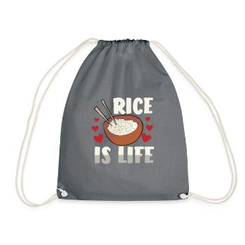 Rice Is Life - Turnbeutel - Grau - Vorne