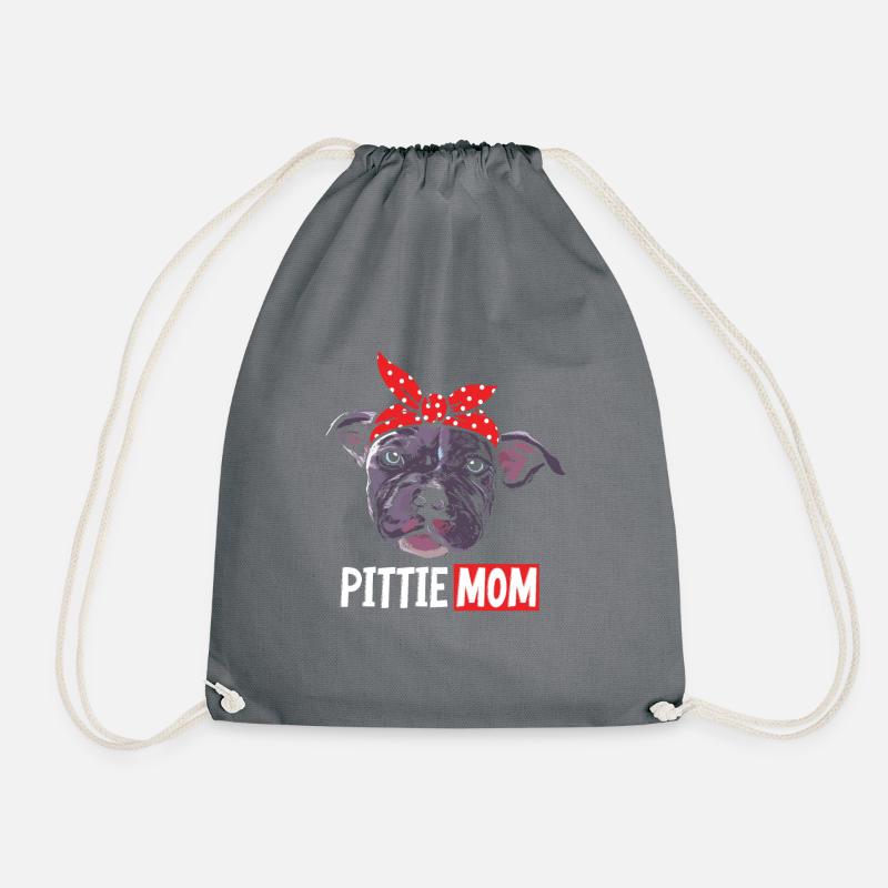 Pittie Mom - Turnbeutel - Grau