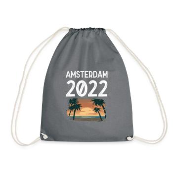 Amsterdam 2022 - Drawstring Bag - grey - Front