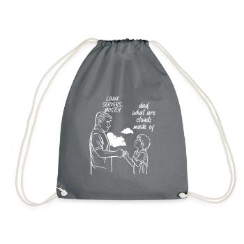 Funny Programmer Dad Are Clouds Made Of - Turnbeutel - Grau - Vorne
