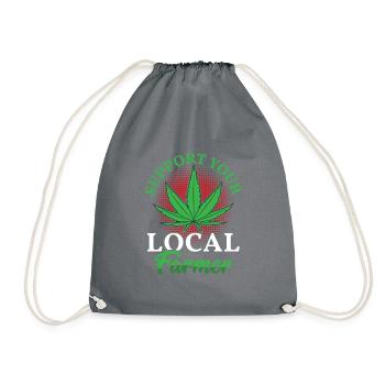 Support Your Farmer Cannabis - Turnbeutel - Grau - Vorne