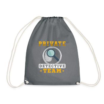 Private Detective Team - Turnbeutel - Grau - Vorne