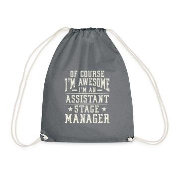 Awesome Assistant Stage Manager - Turnbeutel - Grau - Vorne