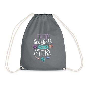 Every Seashell Has Stories - Turnbeutel - Grau - Vorne