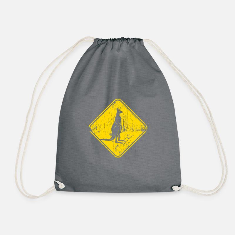 Australia Kangaroo - Turnbeutel - Grau