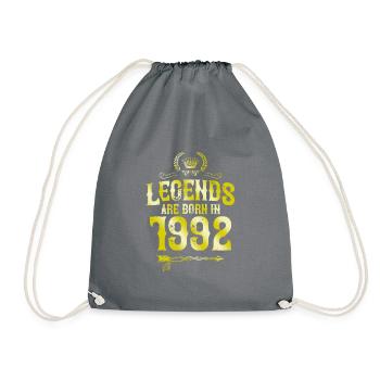 1992 legends born in - Turnbeutel - Grau - Vorne