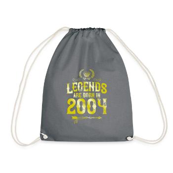2004 legends born in - Drawstring Bag - grey - Front