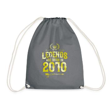 2010 legends born in - Drawstring Bag - grey - Front