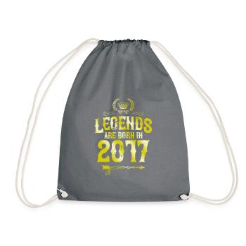 2017 legends born in - Drawstring Bag - grey - Front