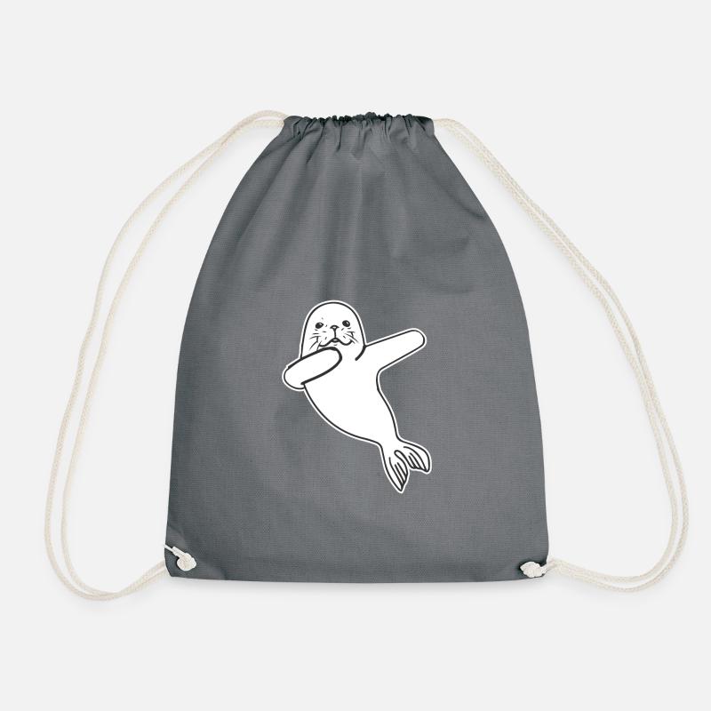 Cute Dabbing Seal - Turnbeutel - Grau