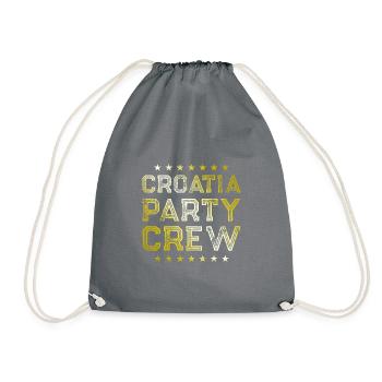 Croatia Party Crew - Drawstring Bag - grey - Front