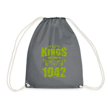 kings are born 1942 - Drawstring Bag - grey - Front