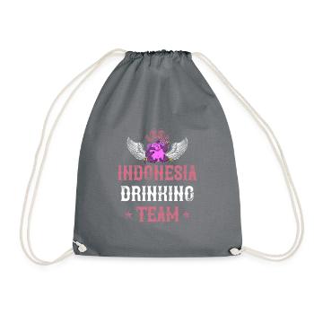 Équipe de consommation d’alcool en Indonésie - Sac de sport léger - gris - Devant