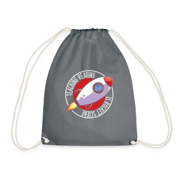 Funny Teaching Reading Is Rocket Science - Turnbeutel - Grau - Vorne